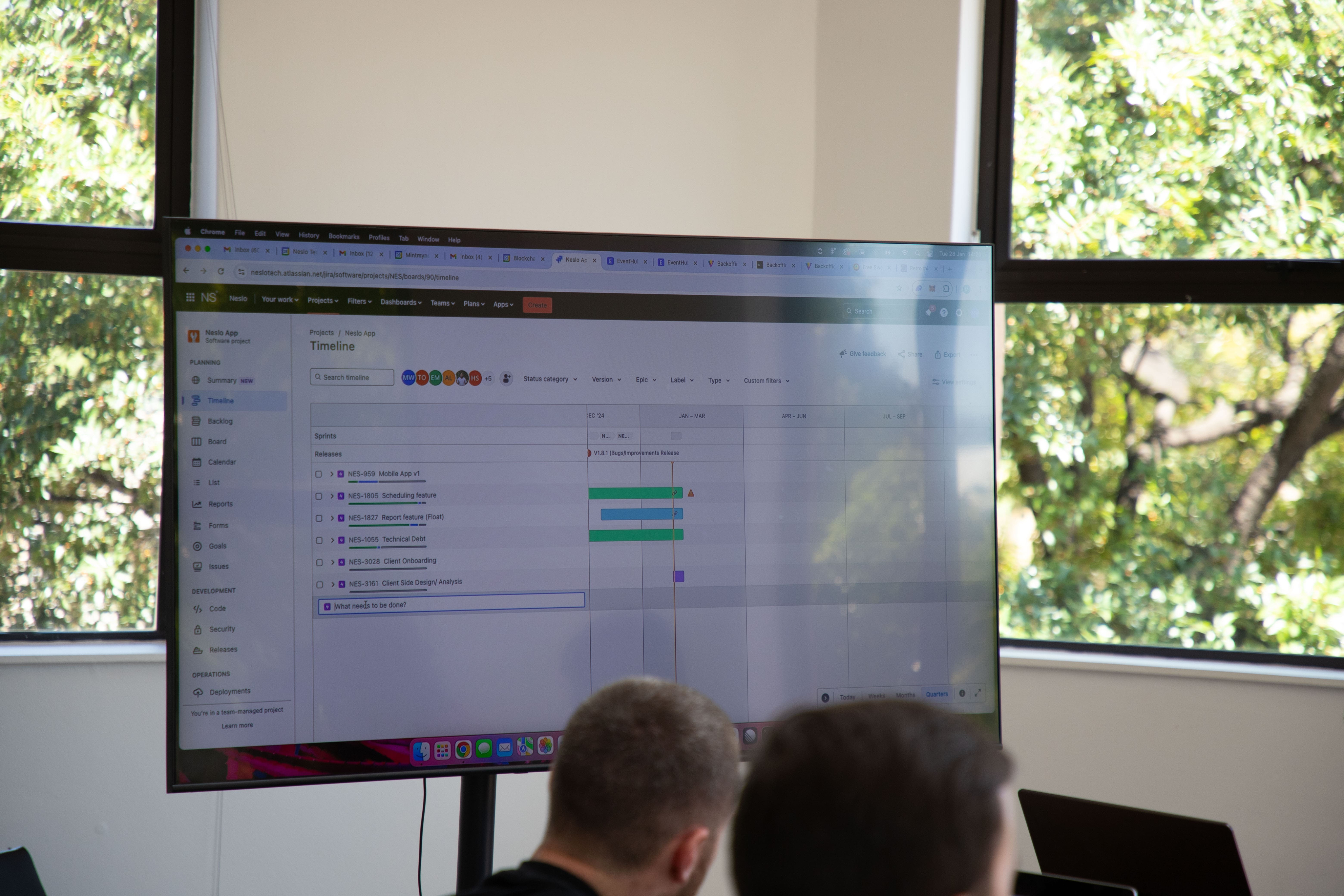 Person working on laptop