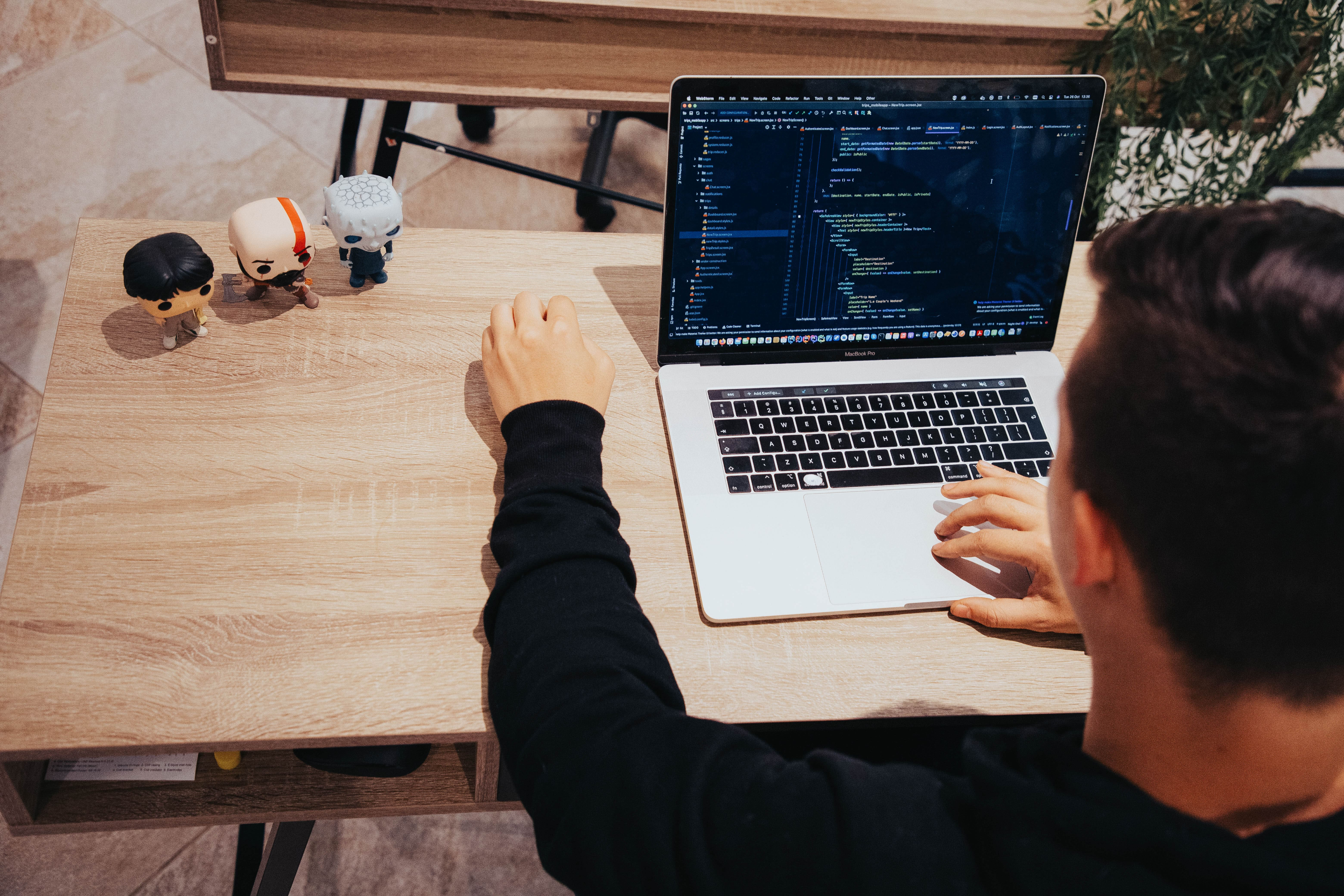 Person working on laptop